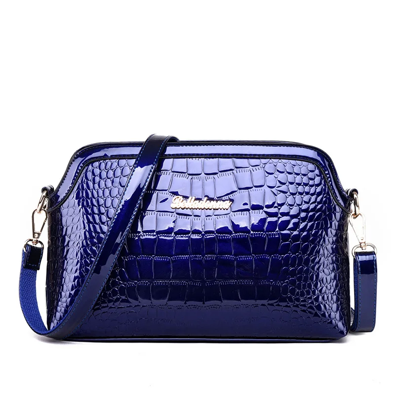 Новая роскошная Лаковая крокодиловая Татуировка лаковая кожа Маленькая женская