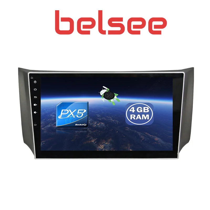 Автомагнитола Belsee 10 1 дюйма IPS экран стерео для Nissan Sylphy B17 Sentra 2012-2015 Android 8 0