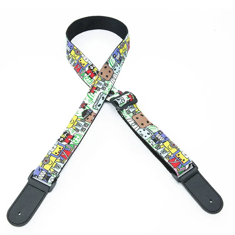 

Foreign Trade New Ukulele Cartoon Strap Thick Leather Strap Musical Instrument Accessories