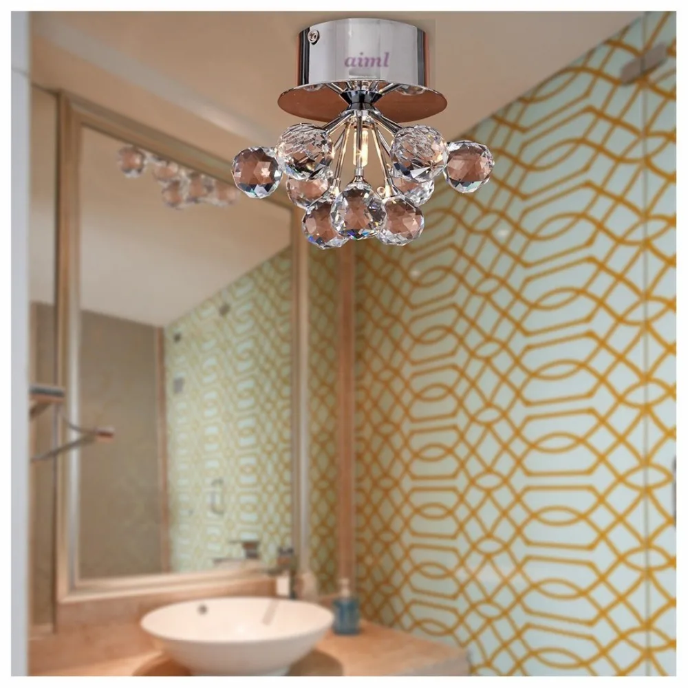 Высокое качество современный семейный классический Flush Mount k9 хрустальный шар