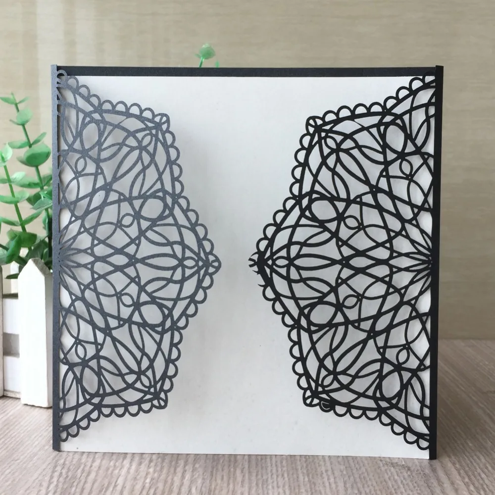 25 шт./лот шикарные розовые полые бабочки лазерная резка приглашения на день