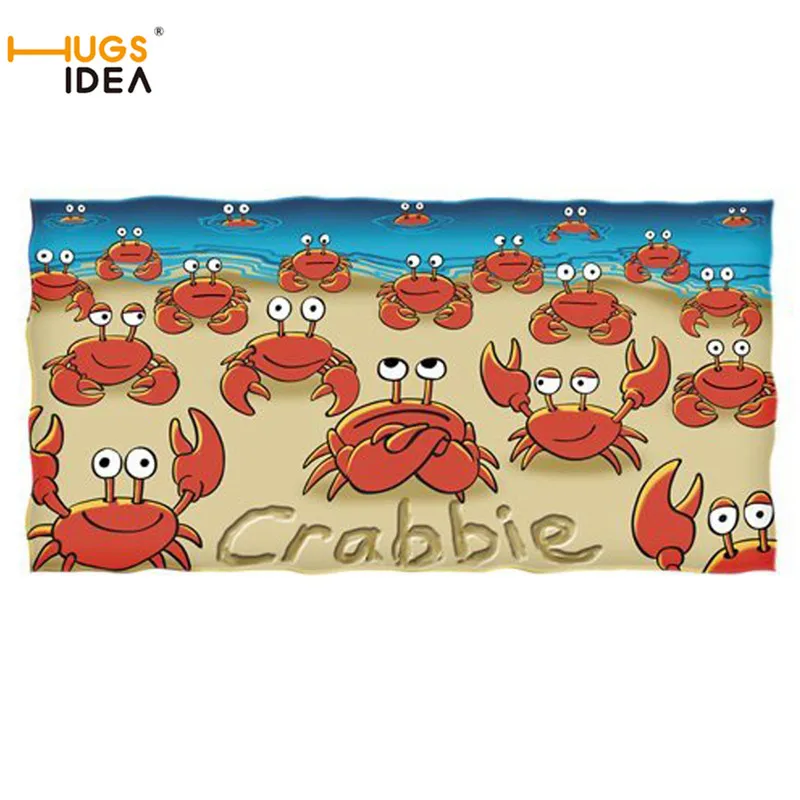 Симпатичное Хлопковое полотенце HUGSIDEA Crabbie в форме краба супервпитывающее