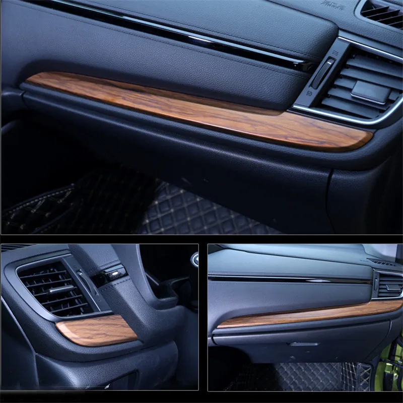 

Car Styling For Honda CRV CR-V 2017 2018 car inner cover trim right middle console control dashboard panel storage glove 2pcs