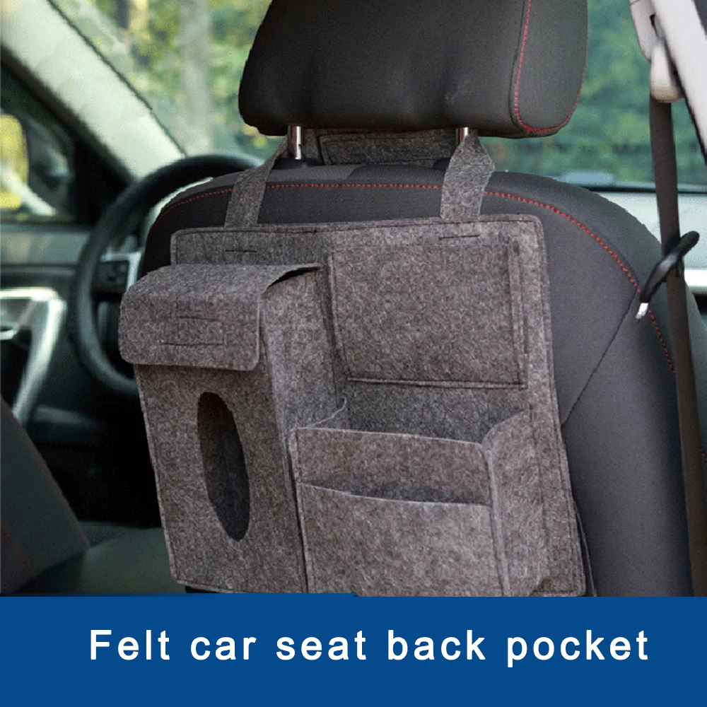 Rylybons Car Seat Back Hair Felt Storage Bag Hanging Bags Child Safety Multifunction Box Multi-pockets Holder | Автомобили и