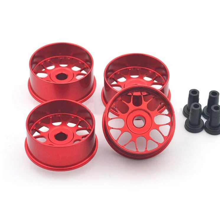 4 Pcs Metal Wheel Hubs Aluminum Alloy Large Diameter Wheels Hollow Light Weight 94705 For Mini 4WD Car Models | Игрушки и хобби