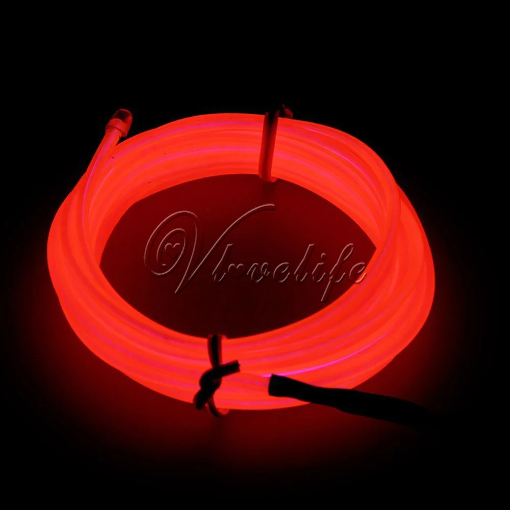 1 м EL трос гибкий неоновый светодиодный светильник светящийся аккумулятор
