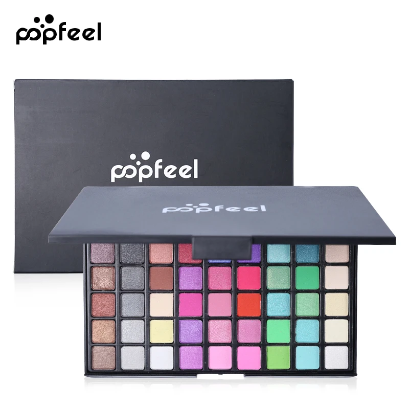 Popfeel бренд 54 Цвета матовые мерцающие тени для век макияж Палитра телесный блеск