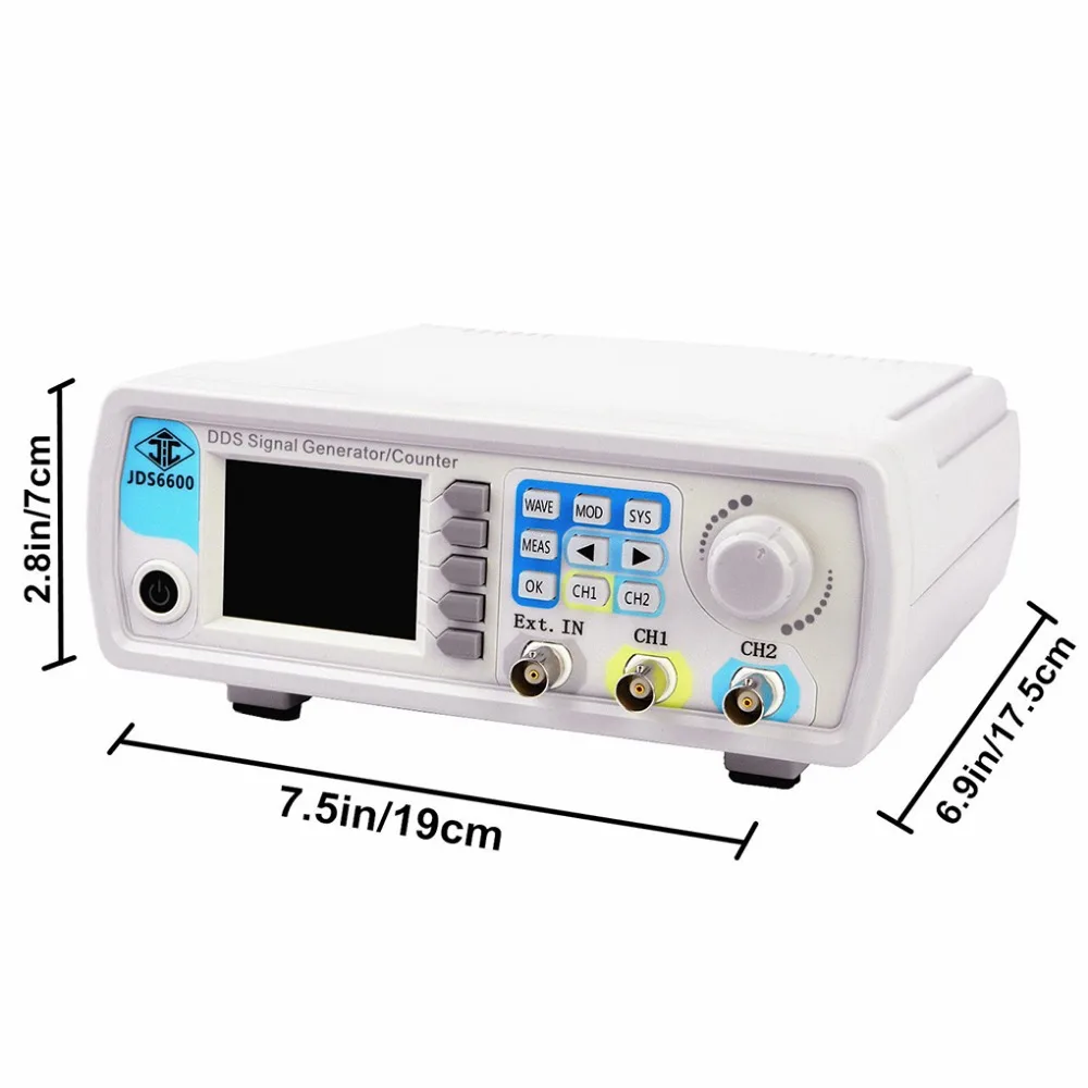 Signal Generator 2.4 Inches Function DDS Digital Dual-channel Arbitrary Waveform Pulse 30MHz 80-230V EU | Инструменты