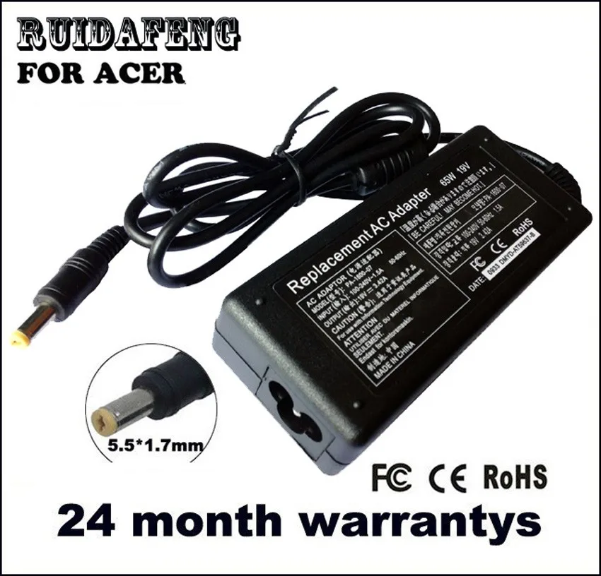 Зарядное устройство для ноутбука адаптер питания 19v 3.42a Acer TravelMate 2310 2420 3270 4730 5330 5520
