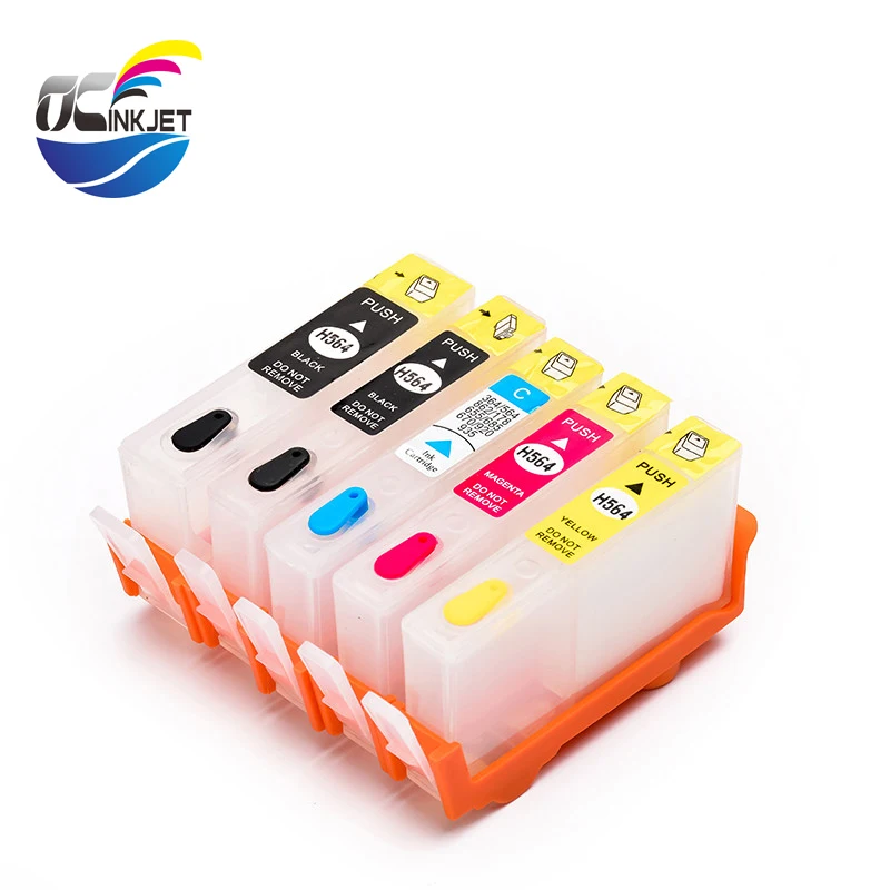 OCINKJET 564 картридж пустой 5 Pack для hp подходит Photosmart 7510 7520 OfficeJet 4610 4620 4622 с Постоянный