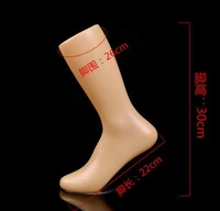 wholesale 3022cm skin and white color glossy female mannequin foot sock display with base magnetone piece left footm00537g