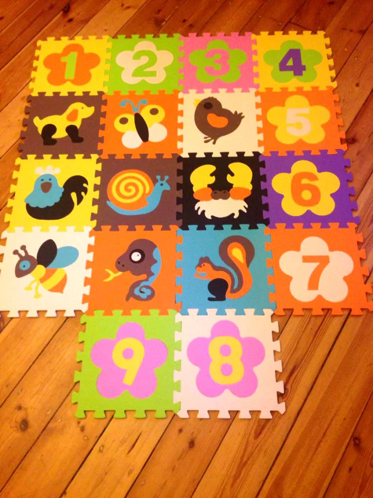 18pcs P004P010 30*30*1 см толстый развивающий детский игровой коврик-пазл, коврик для детей, мягкий коврик для ползания, нетоксичный детский игровой коврик для спортзала, коврик для обучения - Цвет: 18pcs P004P010