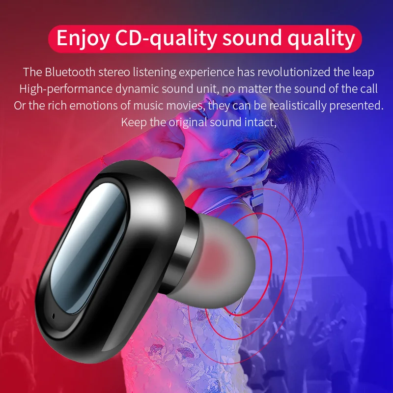 TWS L1 QS1 Mini Dual V4.2 беспроводные наушники Bluetooth 3D стерео звуковые с двойным микрофоном
