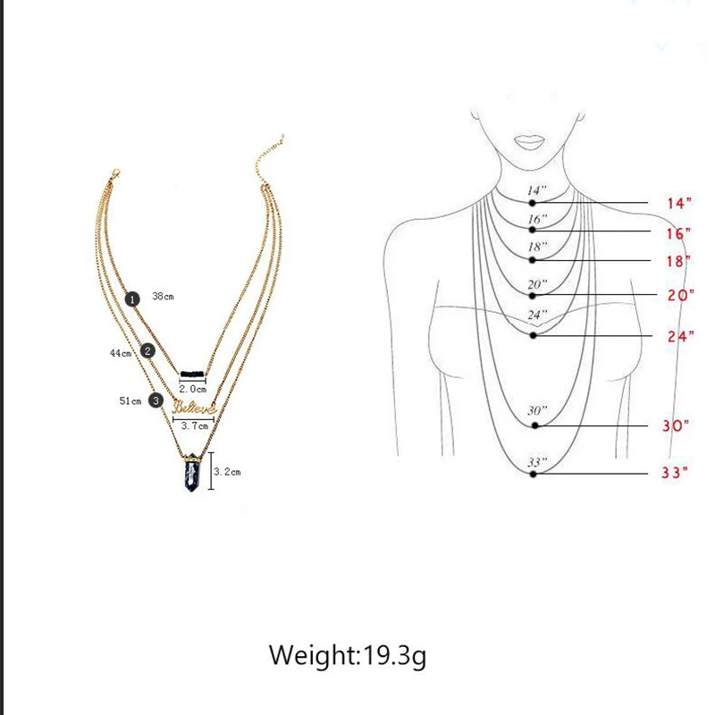 Женский чокер Amaiyllis трехслойный с геометрическим камнем | Украшения и аксессуары