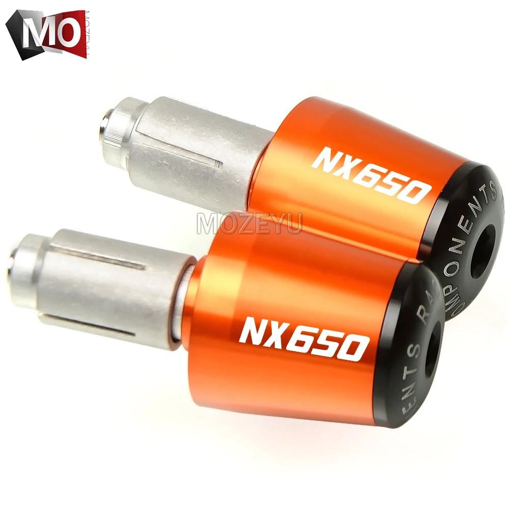 Orange Мотоцикл 7/" 22 мм руль ручной рукоятки «Грипсы» рожки руля Кепки для Honda NX650 NX 650 J-X Dominator 1988-1999 1989 1990 1991 1992 - Цвет: Orange