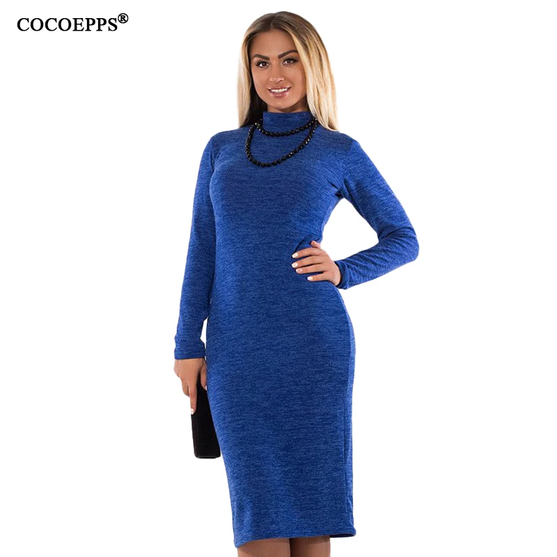 COCOEPPS 5XL 6XL большой размер 2019 осень зима женские платья Большой Повседневное