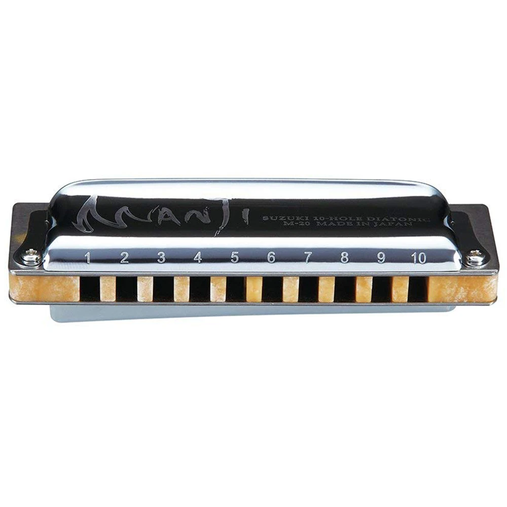 Suzuki M20 Manji Diatonic гармоника 10 отверстий 20 нот блюз Harp ключ C D профессиональное