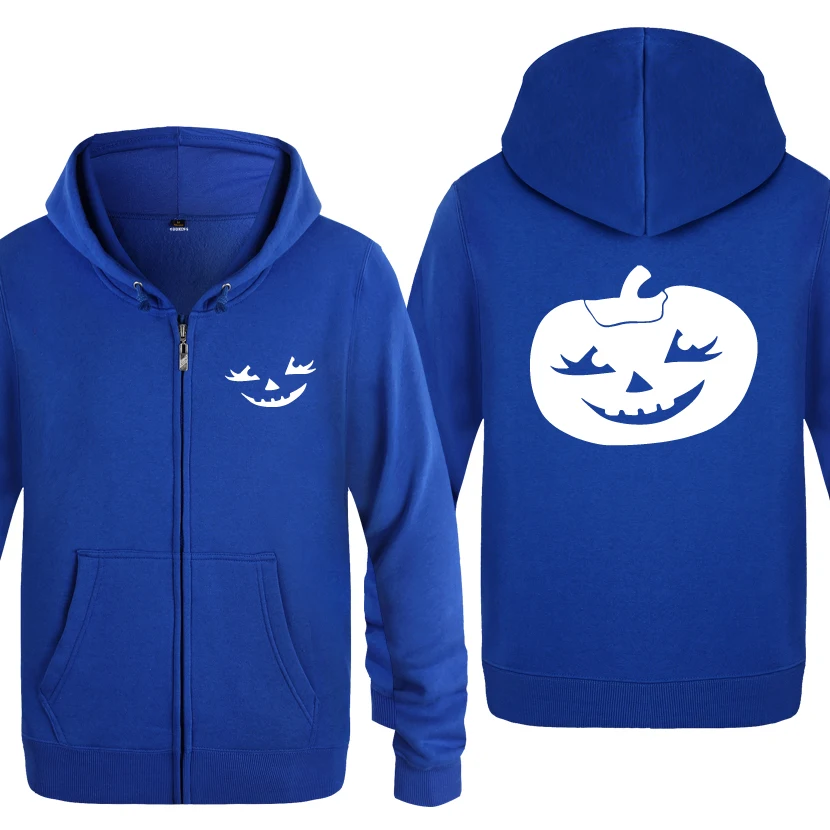 

LANTERN PUMPKIN Halloween Funny Hoodies Men 2018 Men's Fleece Zipper Cardigans Hooded Sweatshirts