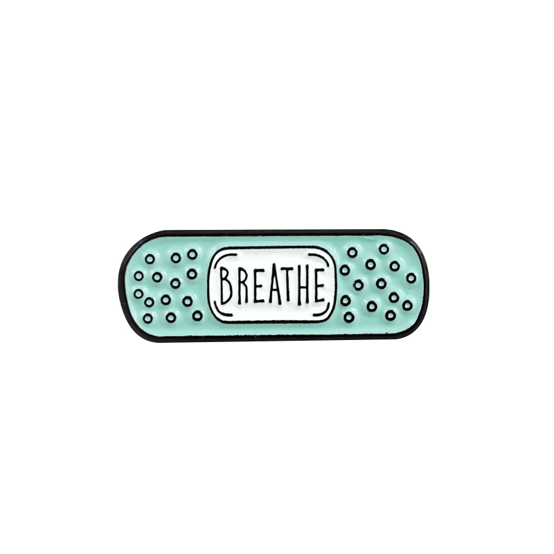 style3 Креативная мини рана брошь I AM ENOUGH/CALM/BREATHE/BELIEVE ACHIEVE OK бандаж эмалированная булавка значок символа друзья подарки детям - Окраска металла: style3