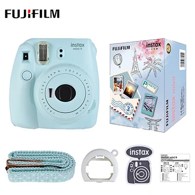 Blue Рождественский лучший подарок Fujifilm Instax Mini 9 мгновенная камера пленка камера+ 30 листов Fujifilm Instax Mini пленка 5 цветов - Цвет: Blue
