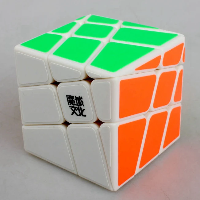 Белый Yongjun Moyu Crazy Wind-fire кольца 57 мм 3x3x3 магический куб скоростная головоломка Фишер косой кубики для детей детские развивающие игрушки - Цвет: Белый