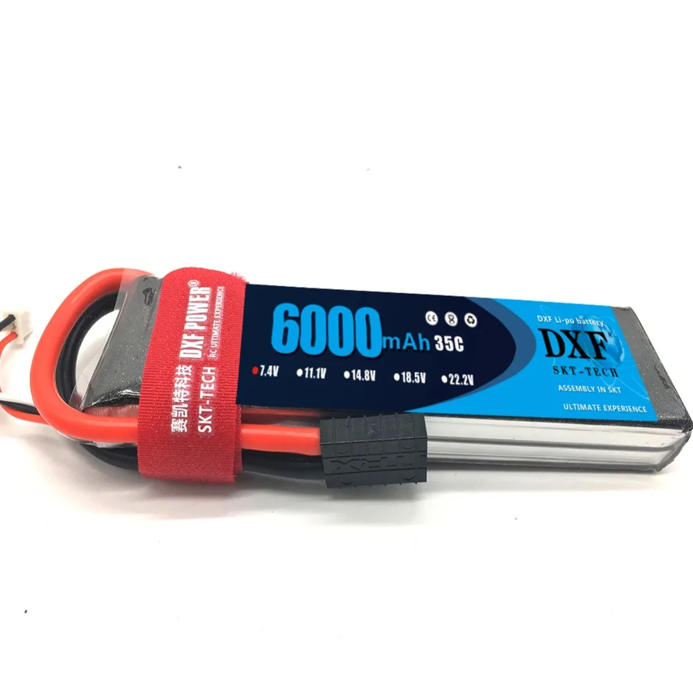 Аккумулятор DXF RC Lipo 2S 7 4 в 6000 мА · ч 35C 60C для радиоуправляемого квадрокоптера