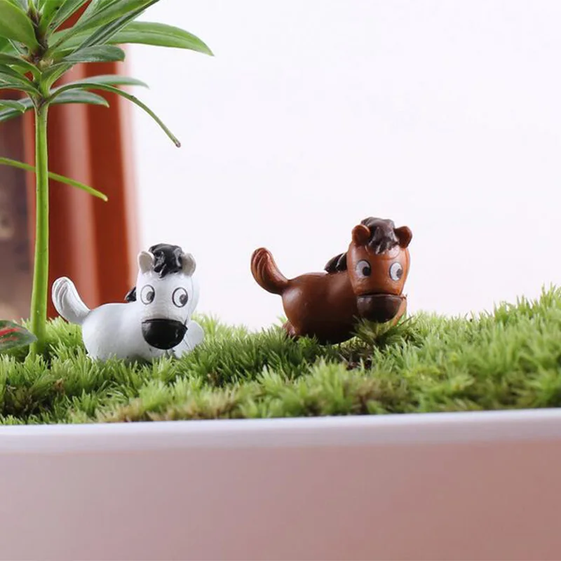 2 шт. миниатюрная Статуэтка спящей лошади | Дом и сад