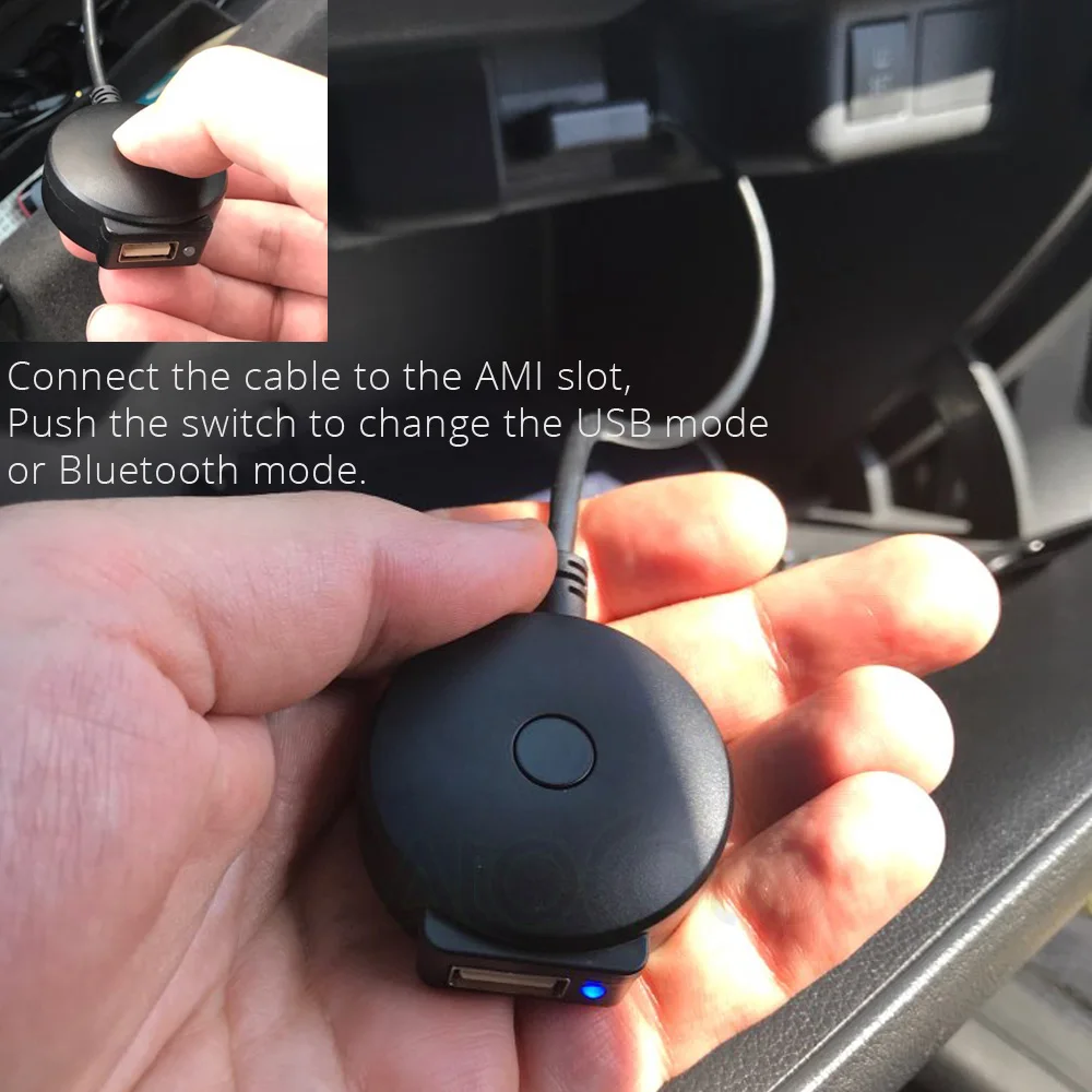 AtoCoto Bluetooth AUX приемник кабель адаптер для VW Audi A4 A5 A6 Q5 Q7 после 2009 аудио медиа вход AMI MDI интерфейс