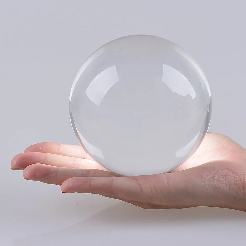 

10cm Asian Quartz Clear Photography Crystal Ball Sphere 100mm Feng shui Home Decor Sphere Globe Office Creative Toys