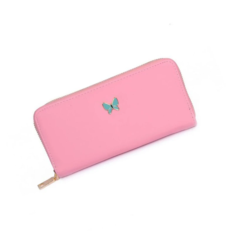 Нейлон кошельки бренд 2017 Новый Мода длинным Твердые Женщины кошелек на молнии