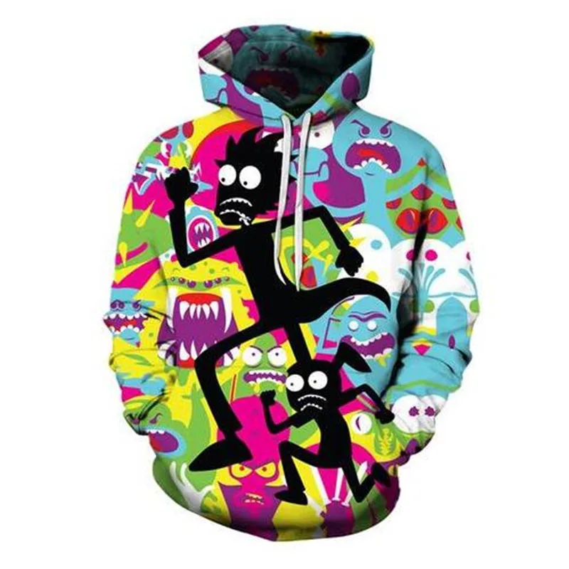 L'ultima moda di Liu Maohua мультфильм Рик e Морти Дизайн 3D felpa da uomo autunno con cappuccio divertente