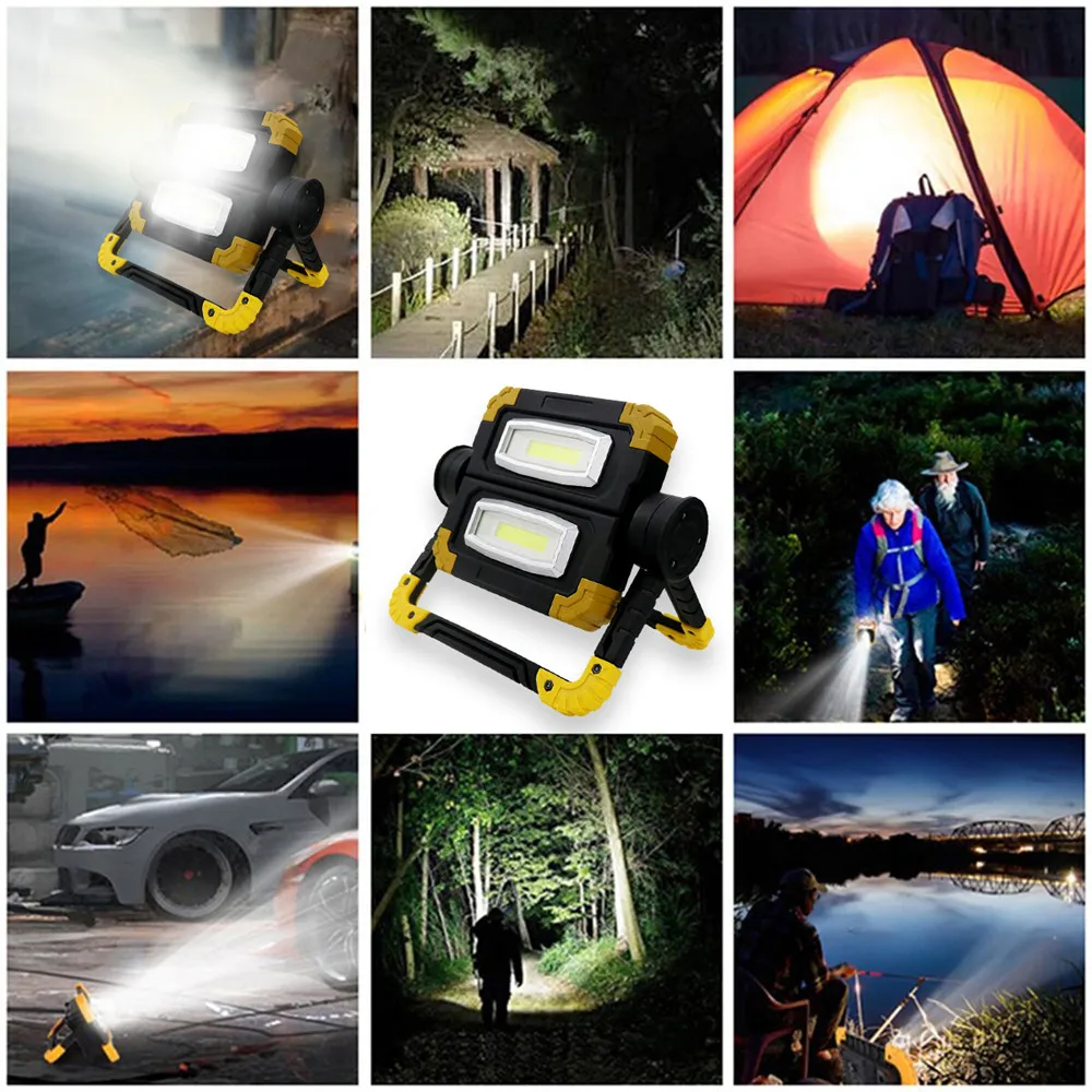 

Powerful Led Portable Spotlight Waterproof Searchlight Led Work Light 150W Led Work Light use 4*AA Battery For Hunting Camping