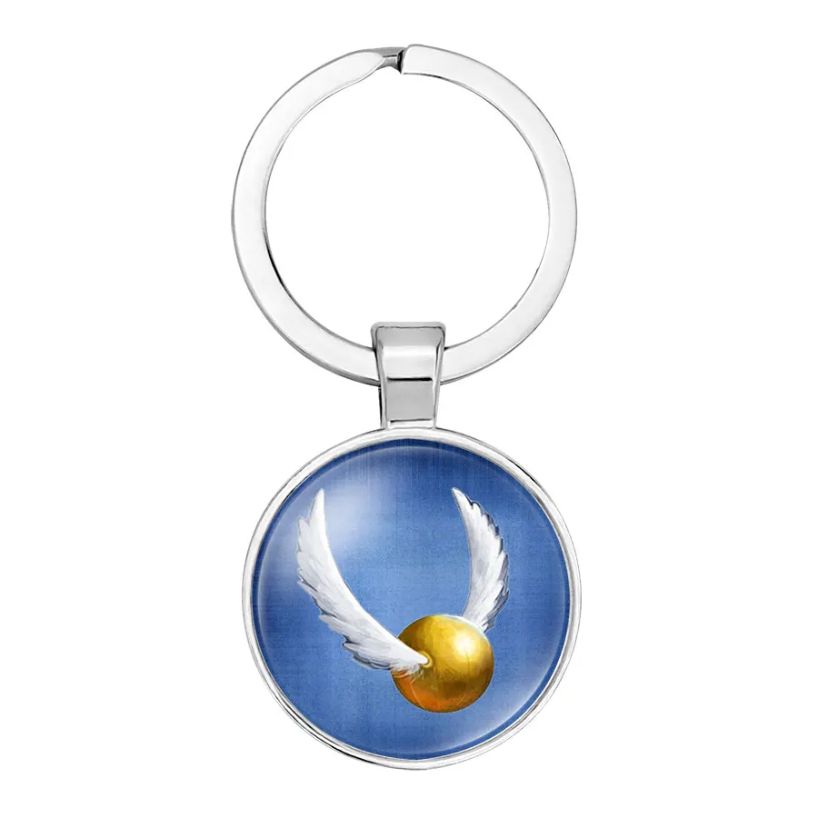 Брелок Harry Platform 9 3/4 Golden Snitch Deathly стеклянный кабошон ювелирный держатель ключей