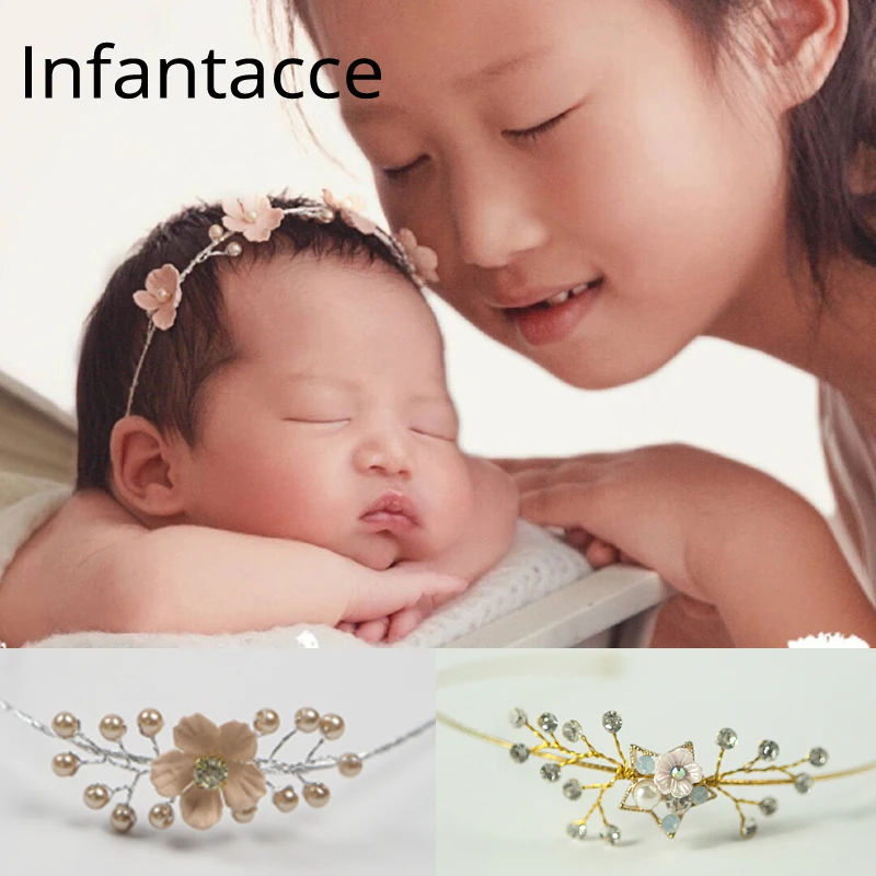 

handmade Baby Headband , Newborn Headband, Flower Baby Girl,Infant,Headband,Baby Headbands,Wedding,Baptism, hair bows