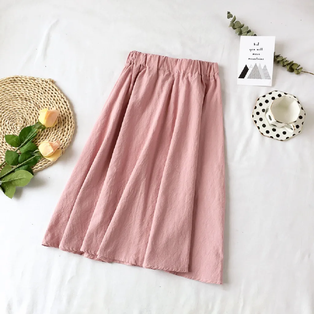 Женские юбки 2019 элегантные с высокой талией эластичные кружевной свободные