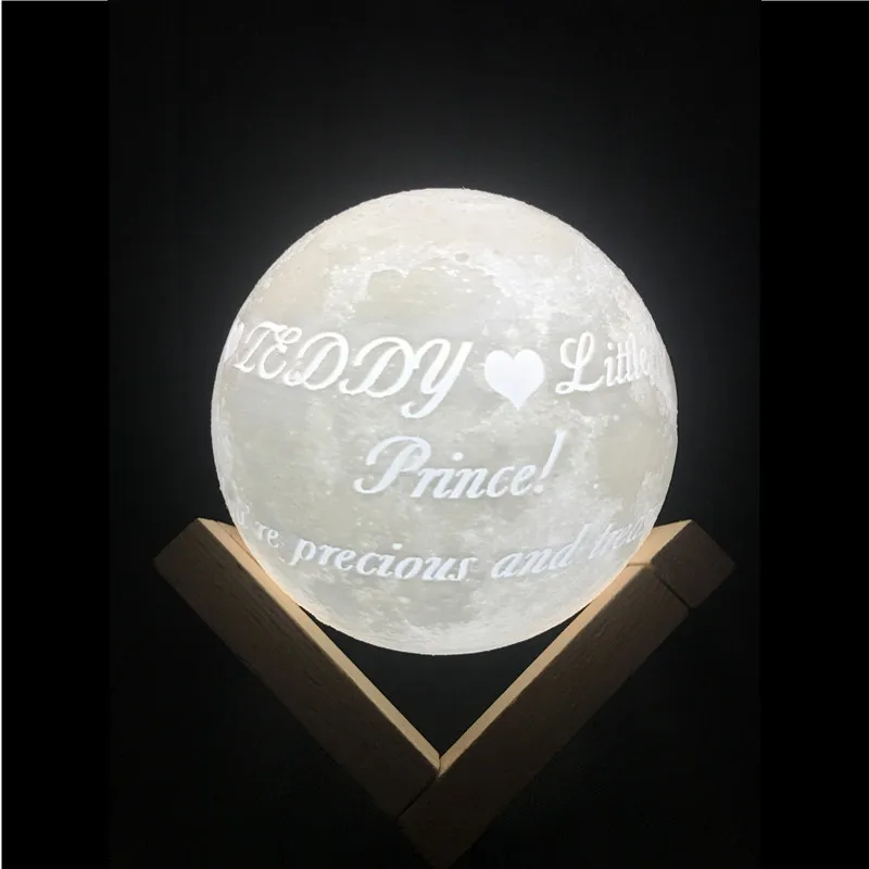Индивидуальная индивидуальная 3D печать Луна Новинка лусветильник свет USB
