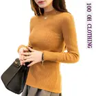 Новинка 2019, весенне-осенний Модный женский свитер OHCLOTHING, Высокоэластичный сексуальный тонкий теплый облегающий элегантный трикотажный пуловер