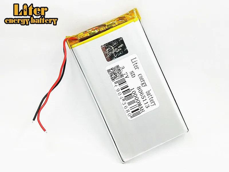 Новый 8565113 DIY настоящий 10000mAh литий-ионный 3 7 V литий-полимерный аккумулятор с PCM