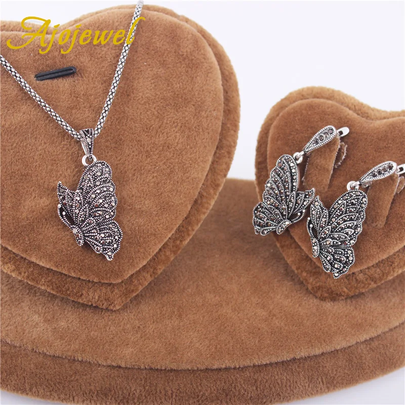 Женское Винтажное колье и серьги в стиле ретро|necklace and earrings|parure bijouxanimal jewelry set |