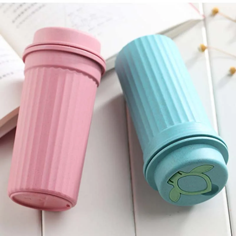 300 мл модная двухслойная изоляционная чашка из пшеничной соломы кружка для