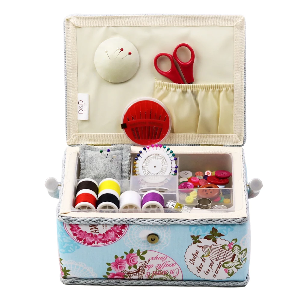 Набор для шитья дома тканевые корзины хранения ножницы нитки стежка иглы коробка