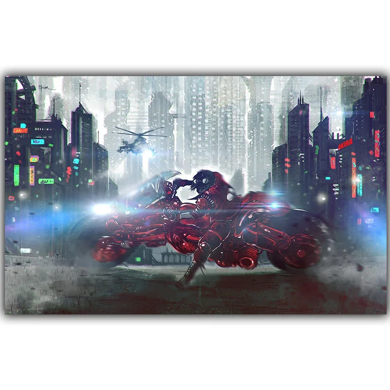 Akira Red Fighting Anime Art Шелковый плакат с принтом 30x48 см 50x80 60x96 картинки для декора стен |