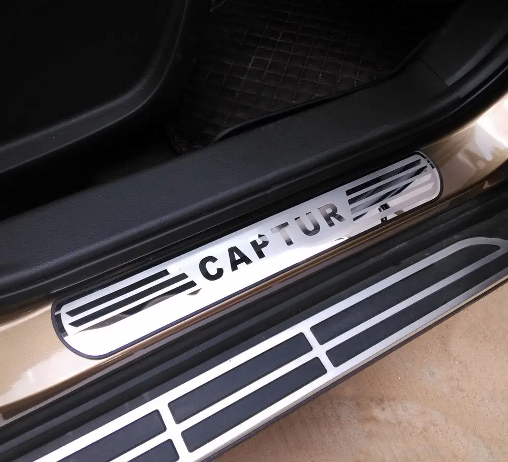 Накладка на порог двери Captur из нержавеющей стали подходит для RENAULT CAPTUR/Kaptur 2014