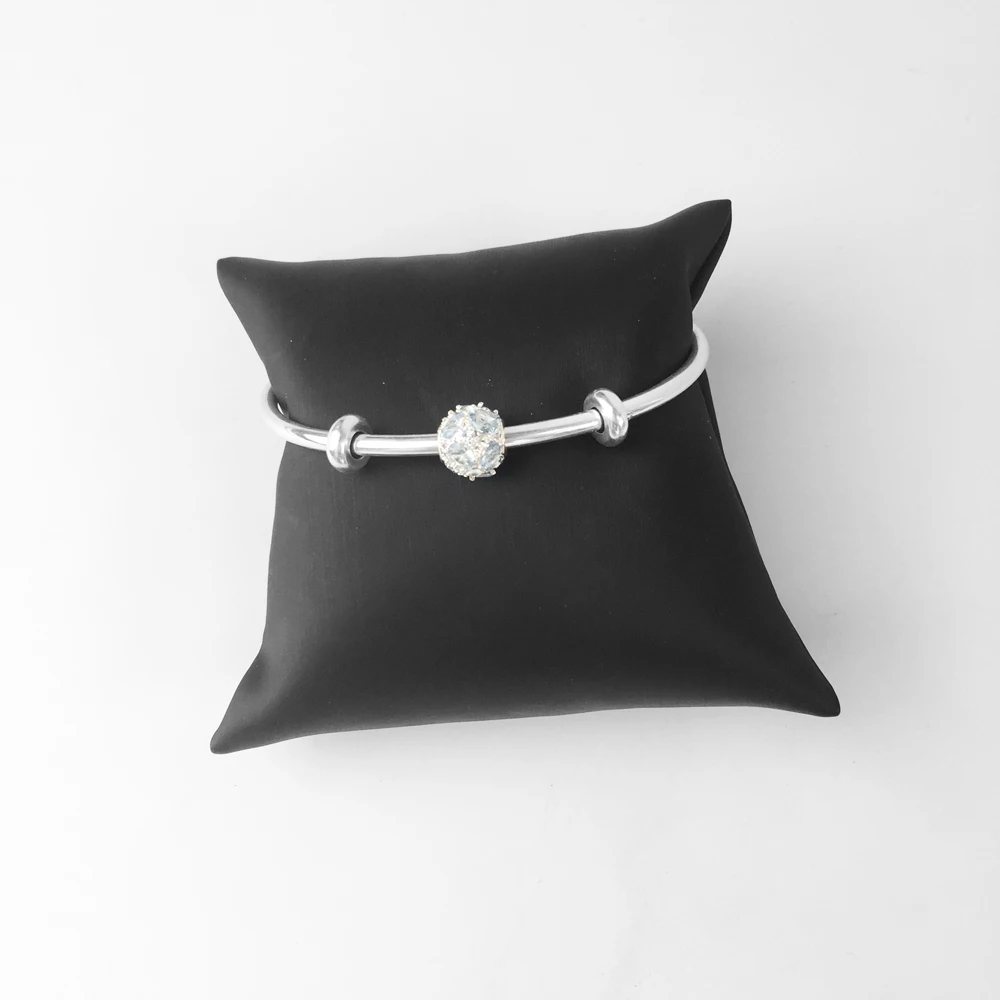 Cuff Bangles Blue Sky Bead 2018 New Fashion Jewelry Accessories Basic Trendy Bracelet 925 Sterling Silver Gift For Women Girls | Украшения