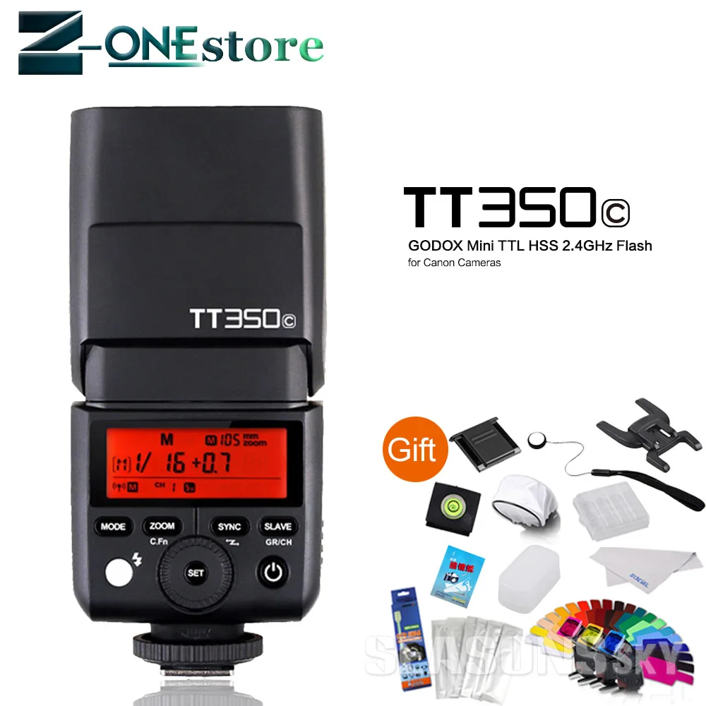 

GODOX TT350C Mini Flash Speedlite 2.4G TTL GN36 for Canon 5D Mark III/IV 80D 70D 7D 6D 760D 750D 700D 60D 600D 7D 6D 5DIV
