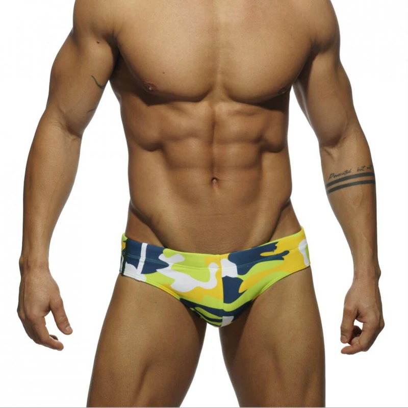 3 цвета летний Камуфляжный дизайн сексуальные мужские Летние плавки купальник
