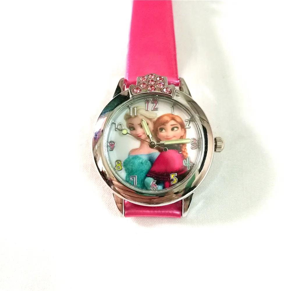 3D cartoon Crystal Diamond children quartz Elsa Anna watches Bracelet girls kids gift montre enfant relogio infantil zegarek | Наручные