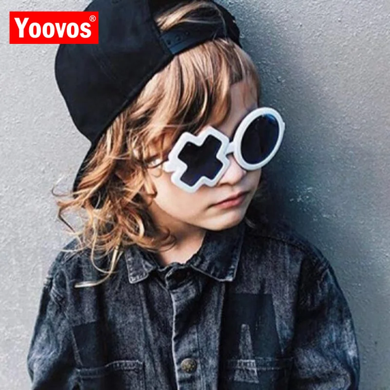 Yoovos 2021 модные Мультяшные Круглые Солнцезащитные очки XO для детей мальчиков