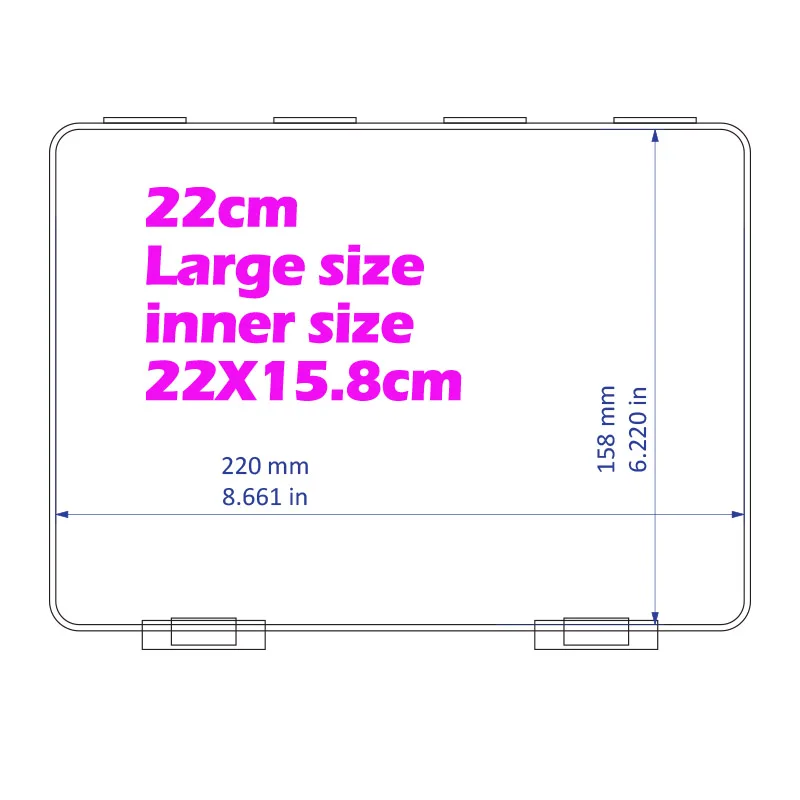 Large size 22cm Высечки инструменты удобные прозрачные пластиковые коробки для ваших крафтинговых проектов режущие штампы и коллекция инструментов - Цвет: Large size 22cm