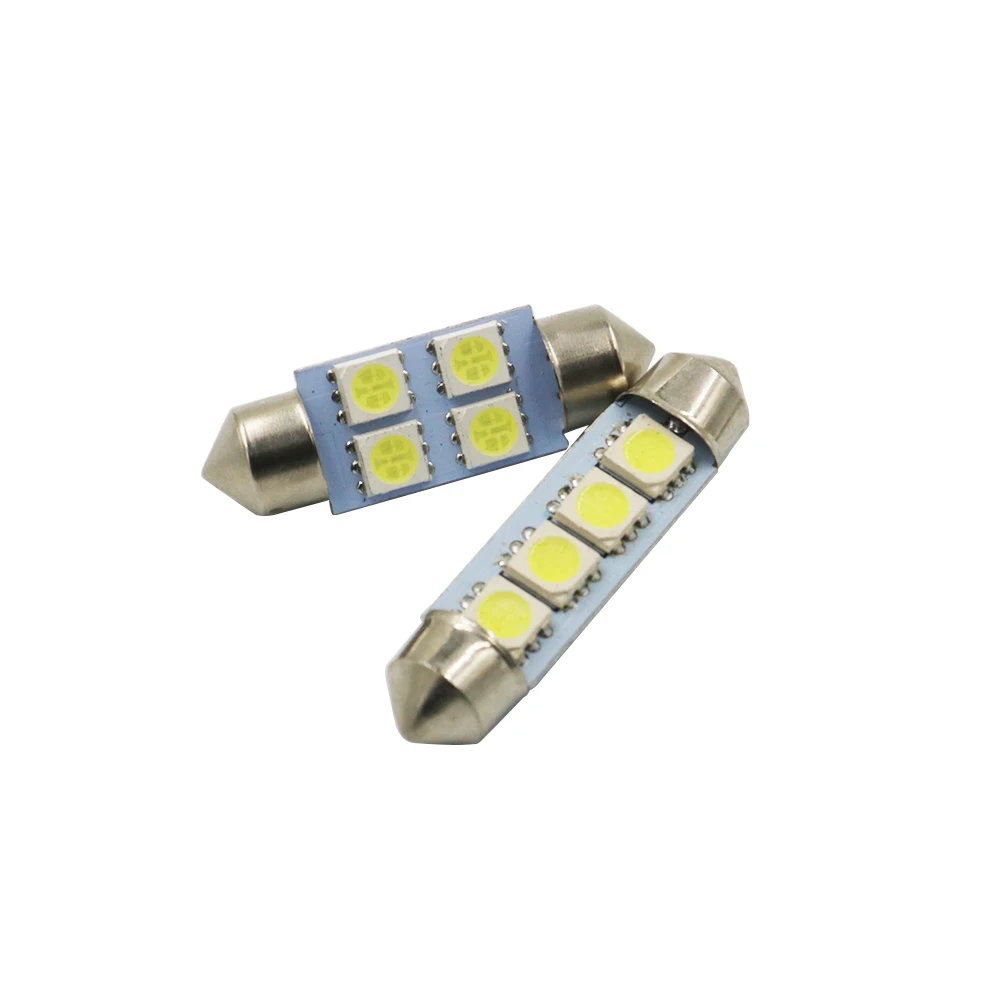 YSY 100 шт. белый 31 36 39 41 мм 5050 SMD 4 светодиодный лампочка DC12V авто C5W Интерьер Купол